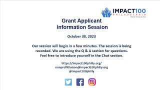 Grant Applicant Information Session