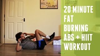 20 Minute Fat Burning HIIT & Abs Workout | Home HIIT