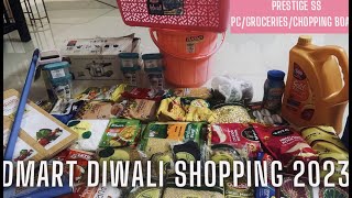 DMart Diwali Shopping Haul 2023 - Prestige SS Pressure Cooker/Groceries/Chopping Boards etc