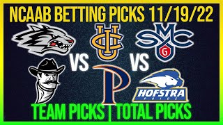 FREE College Basketball 11/19/22 CBB Picks and Predictions Today NCAAB Betting Tips and Analysis