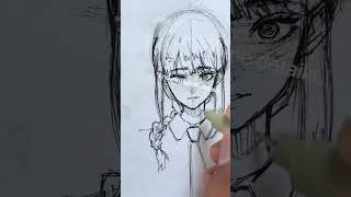 How to draw anime face easily!!!🔥(makima)