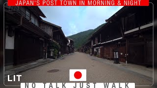 [4K HDR] Narai-Juku - Japan's Old Post Town Walk in Quiet Summer Morning \u0026 Winter Night 奈良井宿木曽路