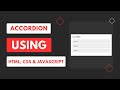 Accordion Using HTML, CSS, & JavaScript
