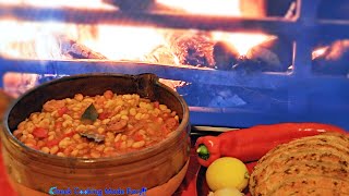 Greek White Bean Soup Fasolada with Country Sausages - Φασολάδα με χωριάτικα Λουκάνικα