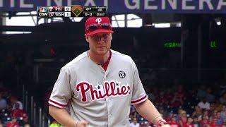 PHI@WSH: Asche handles grounder, throws out Desmond