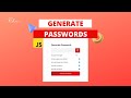 Create Password Generator using Vanilla JavaScript