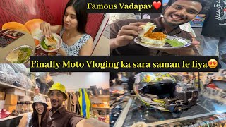 Haldwani Ke Famous Vadapav Yaha Milte hai | finally aj Moto Vloging Ka sara samaan le he liya😍