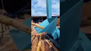 Proses produksi Wood chip #woodchipper #woodchips #usaha