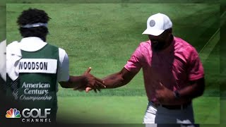 Charles Woodson hits two long putts to close American Century Championship | Golf Channel
