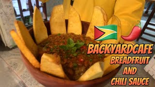 Breadfruit and chili sauce recipe | BackyardCafe | cooking in guyana