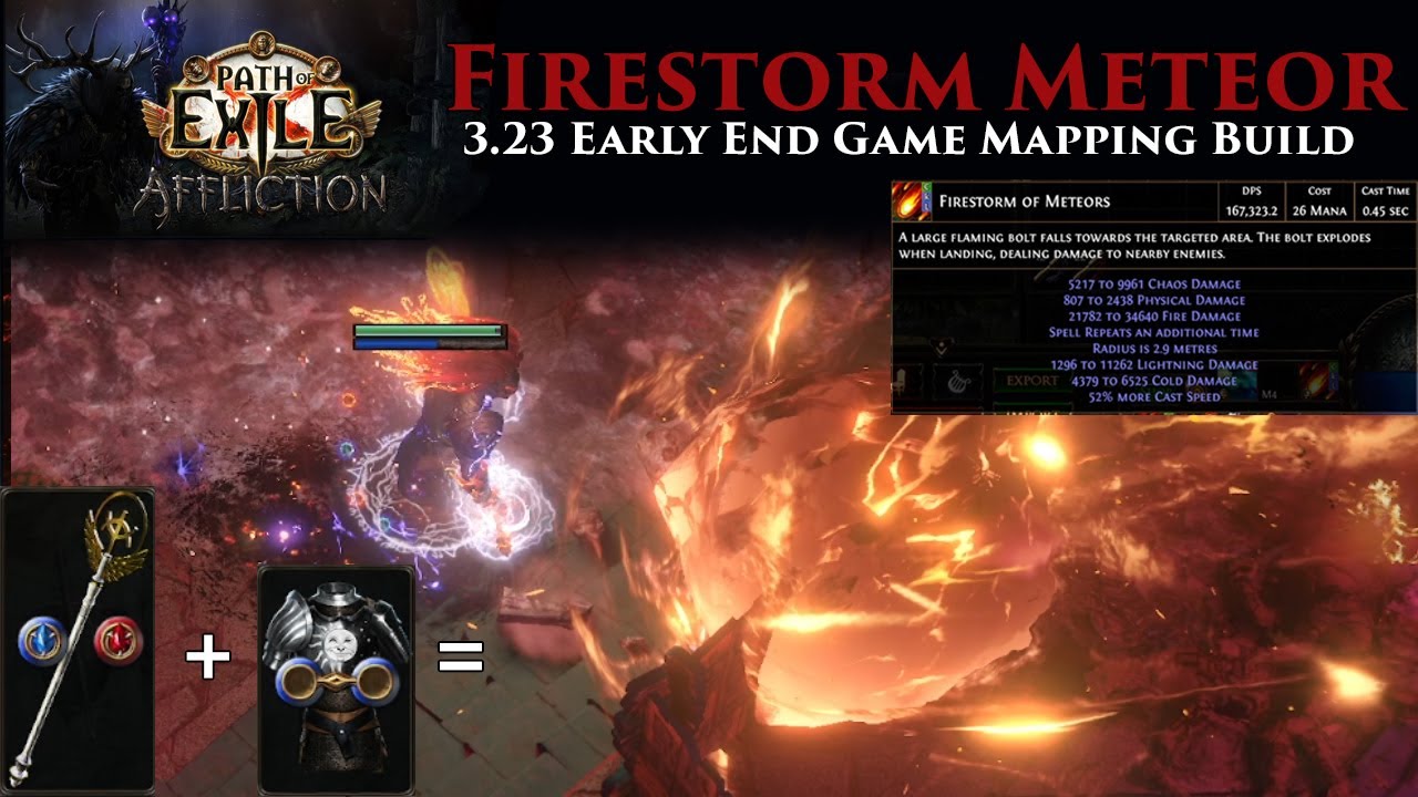 [POE 3.23] Firestorm Meteor Is Big Boy Damage - An Early Endgame ...