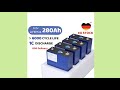 Germany EU Stock LiFePO4 LF280K 3.2V 280K Batteries 280Ah Prismatic Cells with 10000 Cycle Life