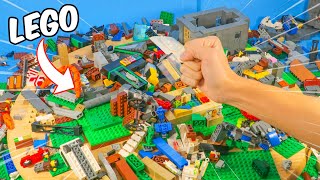 SMASHING my 1000+ piece LEGO CREATION…