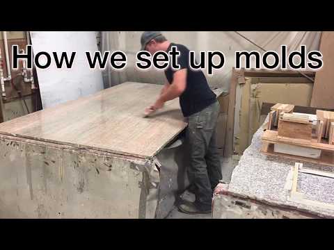 Setting up a high quality concrete counter top mold Setting up a high quality concrete counter top mold