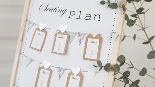 DIY : Decorative seating plan by Søstrene Grene