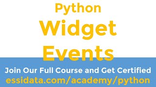 Create Widget Events in Python