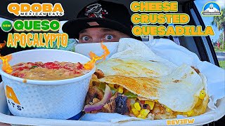 Qdoba® NEW Queso Apocalypto Review! 🔥🧀| Bonus Cheese Crusted Quesadilla | theendorsement