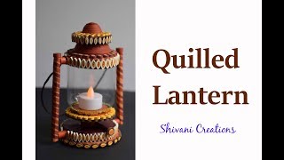 How to make Quilling Lantern/ Quilled Lampshade/ Miniature Quilling/ DIY Quiiling item