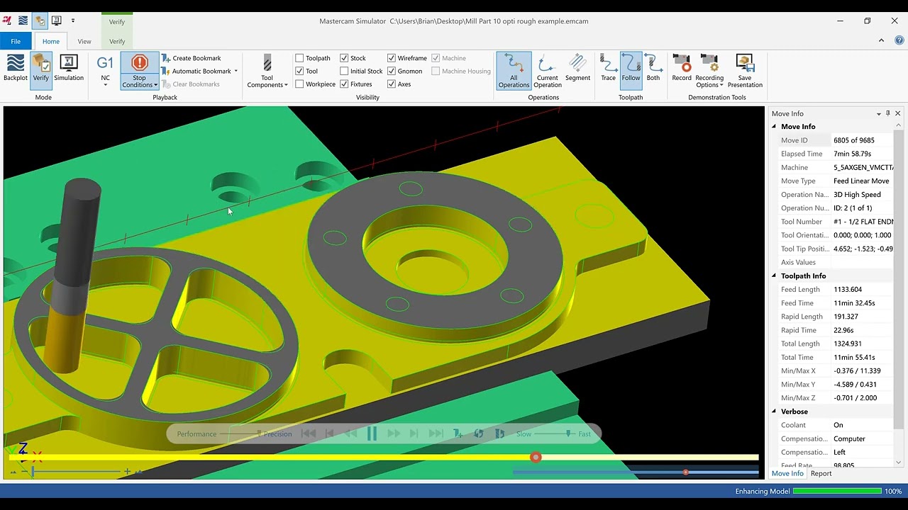 Mastercam Optirough Basics Youtube