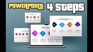 Transform Ugly PowerPoint Slides into Elegant 4-Step Infographics | PowerPoint Design Tutorial