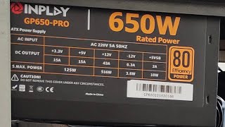 (update after 1 year) Inplay GP650-Pro 80Plus power supply to my old CPU !