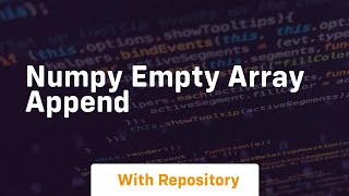 numpy empty array append