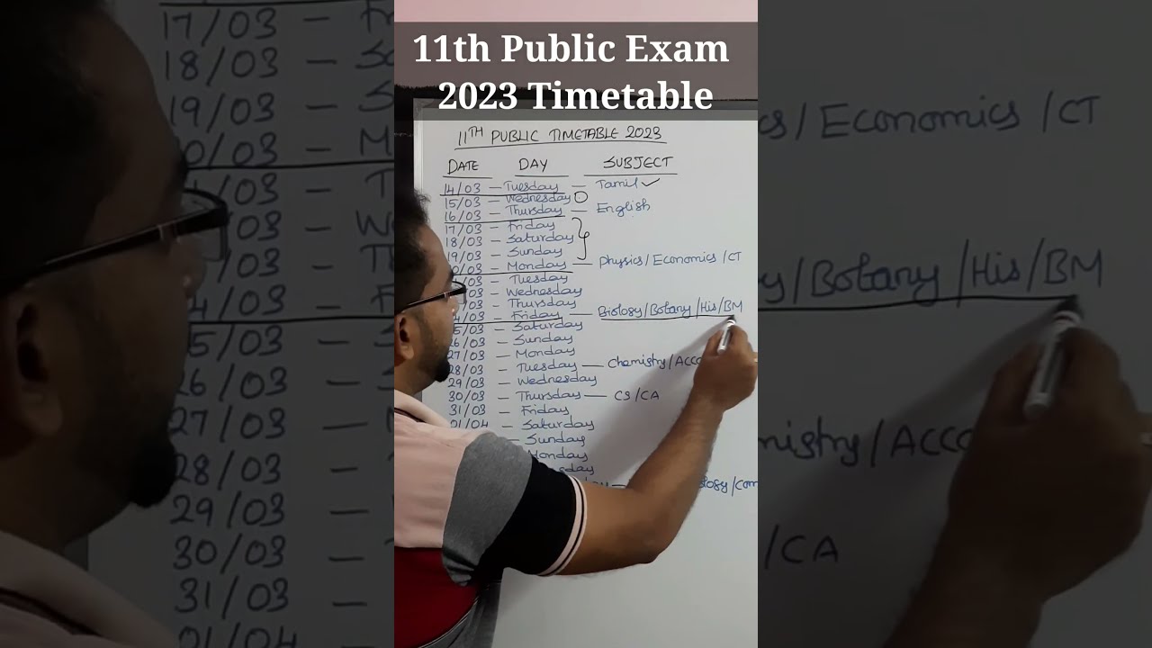 11th Public Exam Timetable 2023 | 11th Public Exam 2023 Timetable | # ...