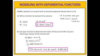 Exponential Functions: Modeling