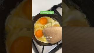 How to make creamy scrambled eggs #carnivore #carnivorediet #recipe #whatieatinaday #easyrecipe