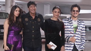 Chunky Panday with wife Bhavna Pandey, Seema Khan and Vijay Verma arrives at Farhan - Shibani Party