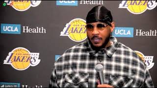 Carmelo Anthony postgame; Lakers lost to the Celtics