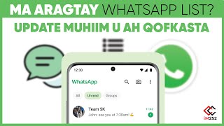 Whatsapp Update muhiim kuu ah: Arag oo tijaabi Whatsapp List