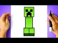 How to DRAW a CREEPER MINECRAFT easy