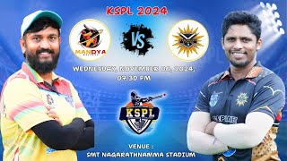 KSPL - 2024 || MANDYA MASTERS  V/S TUMAKURU TITANS || MATCH - 11 ||