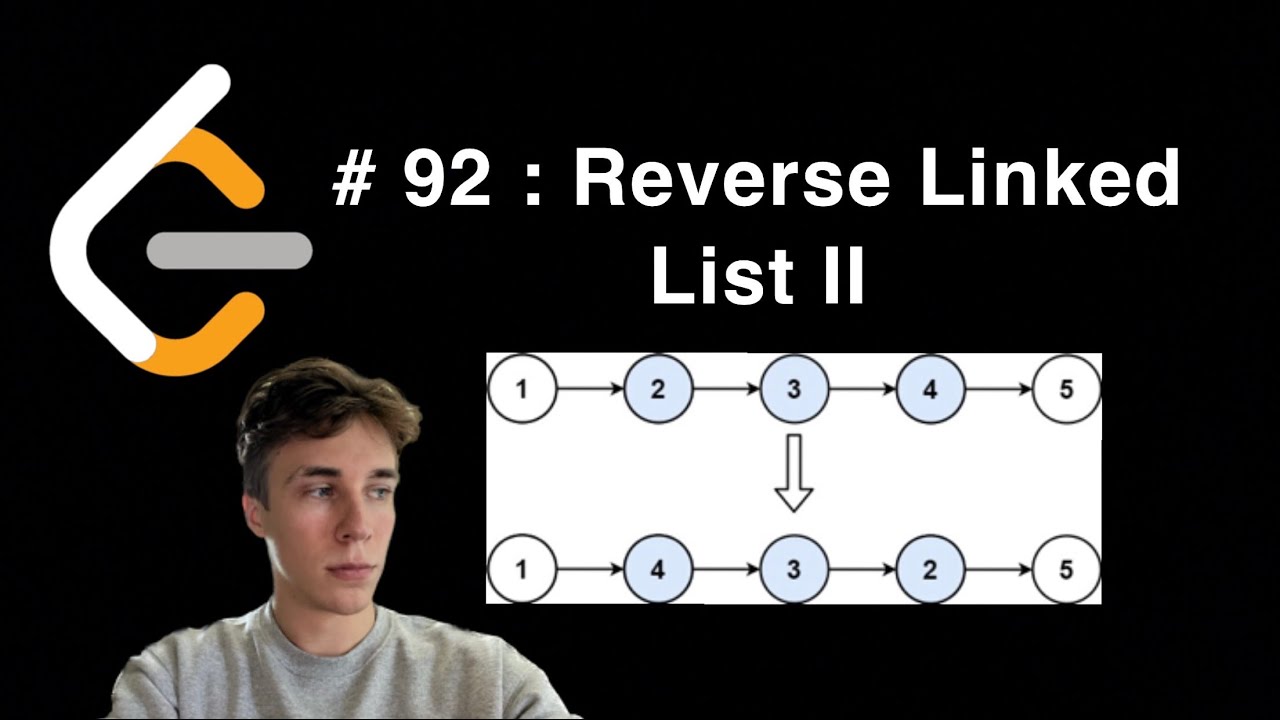 Reverse Linked List II | 92 Leetcode | Python3 - YouTube