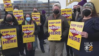 Health Care Workers Gather In Downtown Pittsburgh To Demand Changes