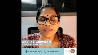 Ms. Madhavi Adimulam sharing her journey with her son.