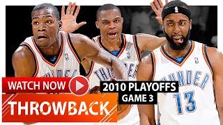 Kevin Durant, Russell Westbrook & James Harden Game 3 Highlights vs Lakers (2010 Playoffs) - EPIC!