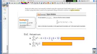 10 1 Video Notes Sequences, Series, Sigma Notation