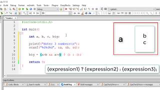 Biggest of 3 Numbers Using Ternary Operator: C Program