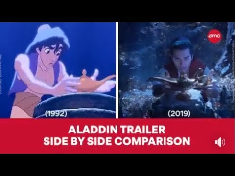 ALADDIN - 1992 And 2019 Side By Side Comparison | AMC Theatres (2019 ...