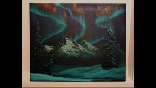 Mountains Northern Magical Lights - Wet on wet - Full painting episode