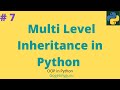 # 7 Multi Level Inheritance in Python | OOP in Python