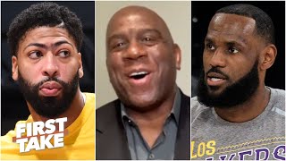 Magic Johnson is 'nervous' about the Lakers with LeBron & AD's injuries | First Take