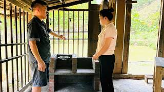 CEO Tung and Tu Anh renovated the farm together and built a new stove