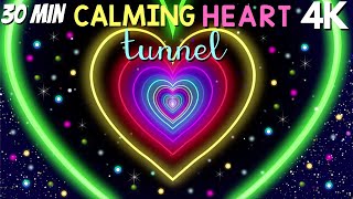 Sensory Music for Autism Neon Love Heart Tunnel to Melt Stress Away