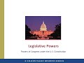 legislative powers of congress understanding the scope and limits of congressional authority