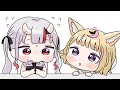 【手描き】ぐいぐいくるポルカにビビるあやめ【百鬼あやめ/尾丸ポルカ/大神ミオ/ホロライブ切り抜き】【切り抜き漫画】