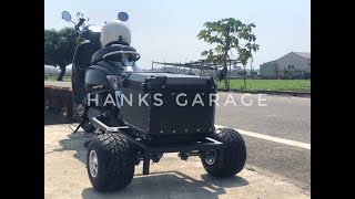 [Hanks Garage]DIY摩托車寬胎拖車 卡丁車輪胎 重機後車廂 motor bike trailer