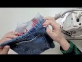 DIY  버리는 청바지로 가방 만들기Upcycling jeans 청바지 리폼작은 가방손가방Making Mini Ecobag미니 에코백